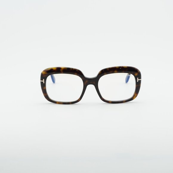 Tom Ford FT6096-B 052 Eyeglasses Havana 53mm Square Frame, Blue Light Block Lens - Picture 3 of 9